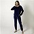 Conjunto Plush Longo Feminino Azul Marinho - Imagem 2