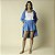 Robe Kimono Feminino Atoalhado Azul - Imagem 6