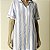 Camisão Feminino Midi Aberto Listrado Azul - Imagem 2