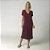 Camisão Feminino Midi Vinho com Renda - Imagem 1