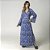 Kaftan Longo Azul Organique com Fenda - Imagem 1