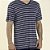 Pijama Masculino Curto Poliamida Listrado Marinho - Imagem 3