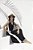 Vestido Midi Regata Preto com Off White - Imagem 4
