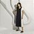 Kaftan Feminino Midi Preto com Off White - Imagem 4