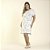 Camisão Feminino Curto Plus Size Branco e Azul Sereia - Imagem 2