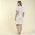 Camisão Feminino Curto Plus Size Branco e Azul Sereia - Imagem 4