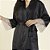 Robe Feminino Longo Cetim Dull Preto com Renda - Imagem 2