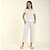 Pijama Feminino Capri Canelado Off White com Bolso - Imagem 1