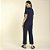 Pijama Feminino Capri Poliamida Marinho com Renda - Imagem 3