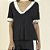 Pijama Feminino Curto Preto com Off White - Imagem 3