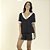 Pijama Feminino Curto Preto com Off White - Imagem 1
