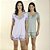 Pijama Feminino Curto Lilás Galáxia com Renda - Imagem 5