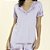 Pijama Feminino Curto Lilás Galáxia com Renda - Imagem 3