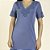 Camisão Feminino Midi Azul Tranquillus com Renda - Imagem 3