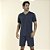 Pijama Masculino Curto Poliamida Stripes Azul Ocean - Imagem 1