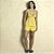 Short Doll de Alça Poliamida Amarelo com Renda - Imagem 2