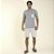 Pijama Masculino Curto Cinza e Branco com Estampa - Imagem 2