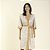 Robe Feminino Midi Folha Off White e Gold - Imagem 1