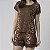 Pijama Feminino Curto Onça Brown - Imagem 2