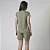 Pijama Feminino Curto Verde Oliva com Renda - Imagem 3