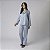 Pijama Feminino Aberto Longo Geométrico Blue - Imagem 1