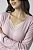 Pijama Feminino Longo Cashmere Rosa com Renda - Imagem 3