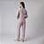 Pijama Feminino Longo Cashmere Rosa com Renda - Imagem 4