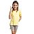 Pijama Infantil Feminino Curto Amarelo Confete - Imagem 1