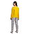 Pijama Feminino de Inverno Xadrez Yellow - Imagem 4