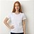 Camiseta Feminina Pré-Encolhida lisa Algodão Branca - Imagem 1