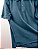 Camisa Polo Masculina Estonada Piquet Algodão Azul Jeans - Imagem 2