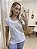 Camiseta Feminina Pré-Encolhida lisa Algodão Marfim - Imagem 2