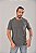 Camiseta Masculina Estonada Lisa Algodão Cinza Chumbo - Imagem 2