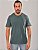 Camiseta Masculina Estonada Lisa Algodão Musgo - Imagem 2