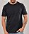 Camiseta Masculina Pré-encolhida Lisa Algodão Preta - Imagem 3