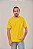 Camiseta Masculina Estonada Lisa Algodão Amarela - Imagem 2