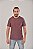 Camiseta Masculina Estonada Lisa Algodão Vinho - Imagem 2
