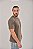 Camiseta Masculina Estonada Lisa Algodão Marrom - Imagem 4