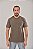 Camiseta Masculina Estonada Lisa Algodão Marrom - Imagem 2