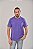 Camiseta Masculina Estonada Lisa Algodão Lilás - Imagem 2