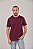 Camiseta Masculina Pré-encolhida Lisa Algodão Vinho - Imagem 2