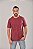 Camiseta Masculina Marmorizada Lisa Algodão Vinho - Imagem 2