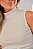 Cropped Gola Alta Feminina Ribana Estonada Off White - Imagem 4