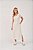 Vestido Midi Fenda Estonado M/Malha Algodão Off White - Imagem 2
