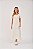 Vestido Midi Fenda Estonado M/Malha Algodão Off White - Imagem 1