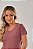 Vestido Midi Fenda Estonado M/Malha Algodão Vinho - Imagem 5