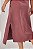 Vestido Midi Fenda Estonado M/Malha Algodão Vinho - Imagem 7