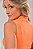 Cropped Gola Alta Feminina Ribana Estonada Laranja - Imagem 2