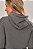 Blusa Feminina Capuz Moletom Estonado Algodão Chumbo - Imagem 7