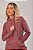 Blusa Feminina Capuz Moletom Estonado Algodão Vinho - Imagem 4